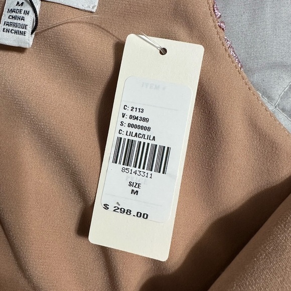 Dress The Population Audrey Dress, Lilac/Nude, Size Medium (v) - Picture 11 of 14